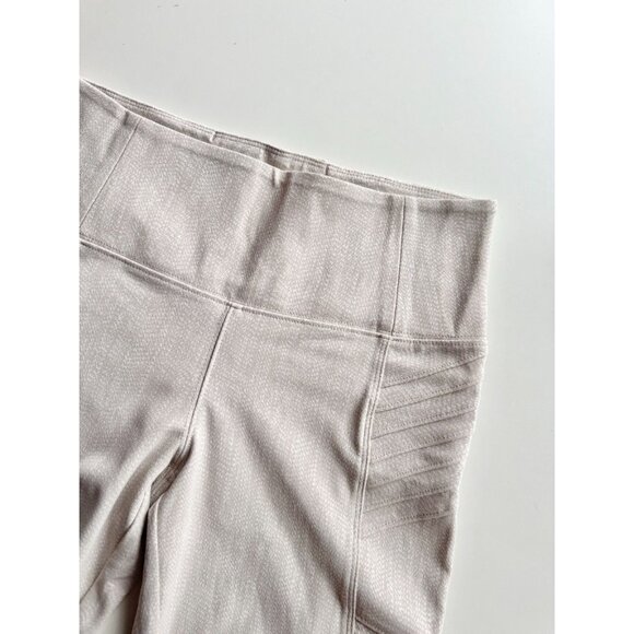 ATHLETA Delancey Textured Moto Tight Creme High Rise Ankle Leggings, Size S - Picture 6 of 16